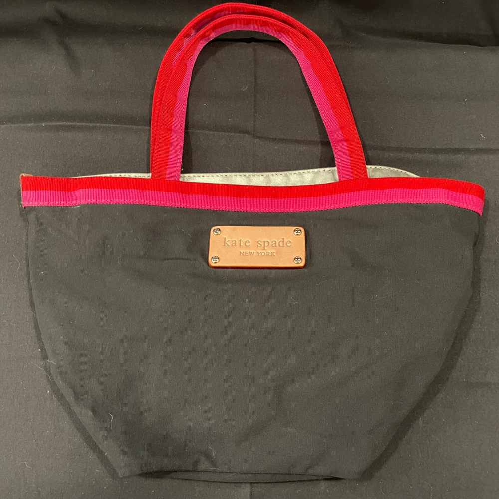 Kate Spade Black and Red Tote with Minimalist Design